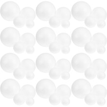 240 handgefertigte Styroporkugeln (Polystyrol) – Bastelbedarf für Schule, DIY-Kunstprojekte und Heimdekoration