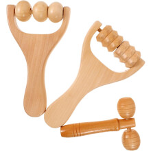 Massagerolle aus Holz für die Selbstmassage von Händen, Unterarmen und Beinen zur Entspannung zu Hause
