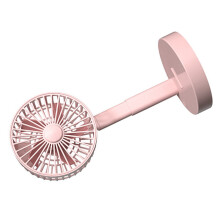 Ventilador USB telescópico rosa 9,6x9,6x22 cm 500 mAh