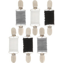 6-teiliges Set elastischer Taillenclips für Damen-Schals, Kleider, Strickjacken und Partyoutfits, inklusive Hemdclips und Kleidergürteln