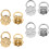 8pcs Gold and Platinum Heavy Earring Backs Thick Plated Flower Design 1