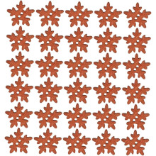 50 boutons en bois en forme de flocons de neige pour loisirs créatifs, couture et décoration à suspendre