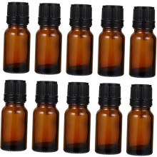 Flacons d'huiles essentielles en verre ambré, lot de 24, 10 ml, rechargeables et étanches, pour le voyage, l'aromathérapie et le maquillage.