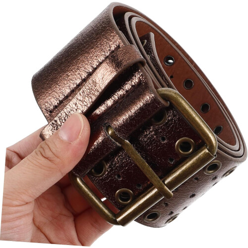Ανδρική Ζώνη PU Vintage Cowboy με Αγκράφα και Φαρδιά Ζώνη Western 2