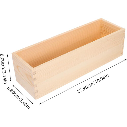 4Pcs DIY Handmade Soap Mold Set Rectangular Flexible Soap Loaf Mold with Wooden Box 1