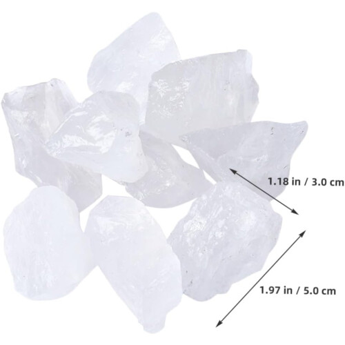 Natural Rough Quartz Stones 600g White Irregularly Shaped Quartz Crystal Aromatherapy 1