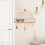 Multifunctional Storage Rack Wall Shelf with Hooks Creative Iron and Wood Frame Space-Saving 6