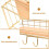 Étagère murale multifonctionnelle avec crochets, structure créative en fer et bois, gain de place 7