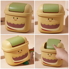Mini-Mülleimer für den Schreibtisch, platzsparend, vielseitig einsetzbar, aus Kunststoff, niedliches Hamburger-Design
