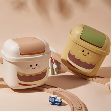 Mini szemetes asztali szemetes helytakarékos többcélú műanyag aranyos hamburger stílusú