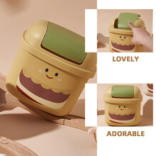Mini poubelle de bureau, poubelle multi-usages en plastique, style hamburger mignon, peu encombrante