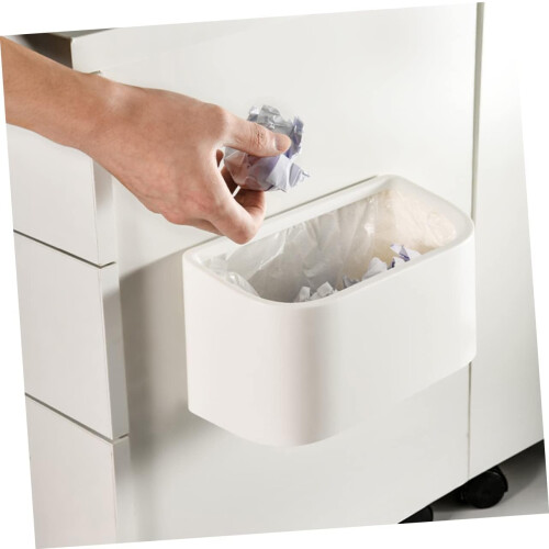 Hanging Kitchen Trash Can Wall Mounted Under Sink Rubbish Bin White Trash Can Kitchen Bathroom 1