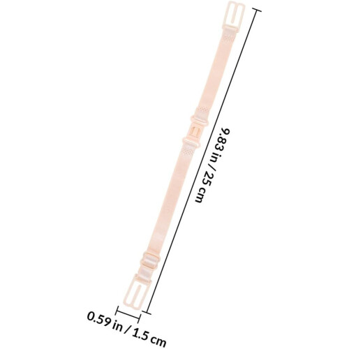 10pcs Nude Anti-slip Bra Strap Holders with Insert Buckle Elastic Replaceable Bra Strap Clips 1