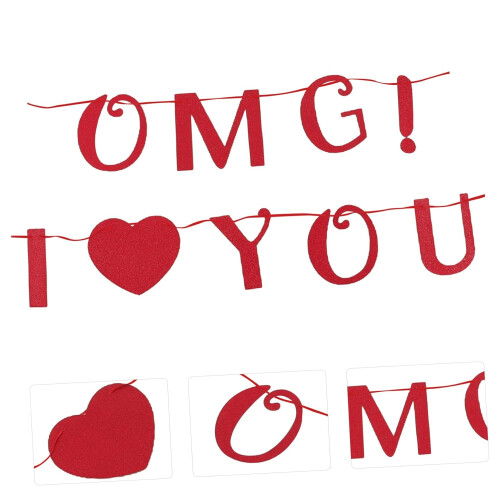 Valentinstag Herzgirlande Banner Hängedekorationsset 2
