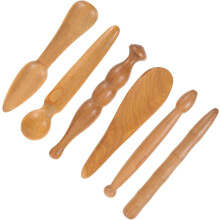 6-teiliges Gua-Sha-Holzstäbchen für Körperformung, Massage und Schabetechnik