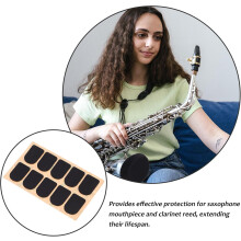 10 buc tampoane negre din silicon pentru muștiuc de saxofon, pentru saxofon alto și clarinet, protecție la ancie