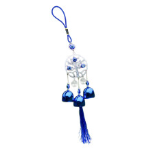 Blue Eyes Metal Wind Chimes with Tassel and Bell