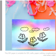 10 Blatt 297 x 210 mm holografisches Regenbogen-Metallic-Kartonpapier