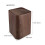 Poubelle rectangulaire brune avec couvercle basculant, en polypropylène, compacte et stable. 2
