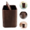 Poubelle rectangulaire brune avec couvercle basculant, en polypropylène, compacte et stable. 6