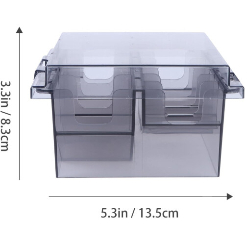 Plastic Transparency Storage Box Clipper Guard Holder Desktop Organizer 1