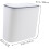 12l Plastic Waste Container with Lid and Press Pop-up Design, White Garbage Can 2