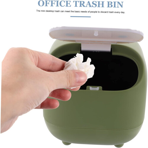 Decorative Push-Type Trash Can for Office Bedside Rubbish Bin Home Wastebasket 1