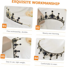 Strass Tiara coroa para mulheres acessórios de cabelo noiva elegante