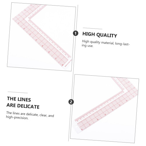 Tailor Craft Tool L-Square Shape Cutting Ruler com Escala embutida 1