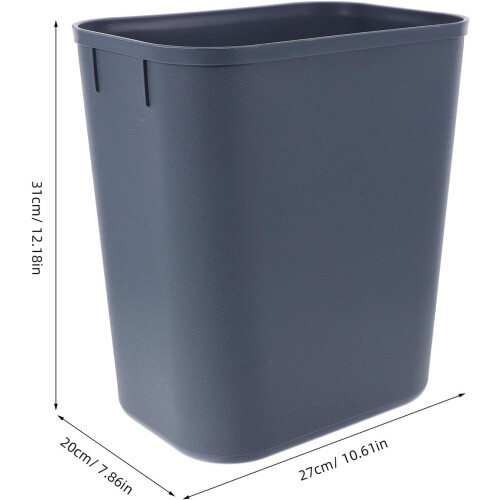 15l Square Trash Can Small Garbage Bin Space-saving Gray Office Waste Basket Compact Trash Container 1