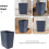 15l Square Trash Can Small Garbage Bin Space-saving Gray Office Waste Basket Compact Trash Container 8