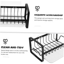 Wandmontierter Schwammhalter für die Küchenspüle, ideal zur Organisation des Spülbeckens und zum Aufhängen im Badezimmer.