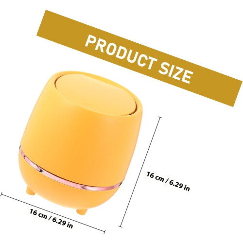Flip Lid Trash Can Desktop Mini Garbage Can for Office Tabletop Use Convenient Function 1