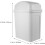 Multi-Function Garbage Bucket Trash Bucket Swing Lid 12l Sturdy Reusable Pp Material Modern Style 2