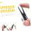Eyebrow Pencil Sharpener and Eyeliner Sharpener Double-Sided U-Shaped Metal Slots 5