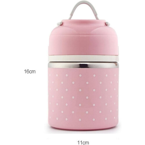 Tragbare Bento-Lunchbox aus Edelstahl mit Warmhaltefunktion und Deckel 1