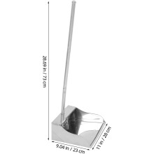 Aço inoxidável pulverizadores resíduos metálicos Scoop poeira Pan grande comercial