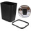 15L Space-Saving Garbage Can, Black Plastic Trash Bin with Fire-Resistant Ring 1