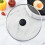 Protector antisalpicaduras de acero inoxidable para sartenes con mango aislado. 6