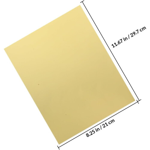 10 Blatt goldfarbenes Metallic-Kartonpapier, 275 g/m², quadratisch 1