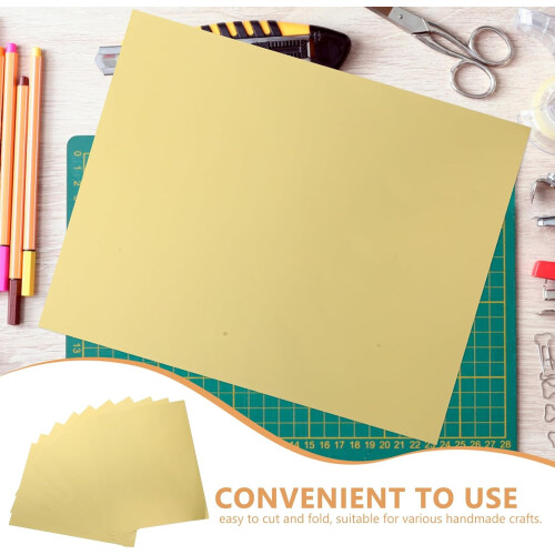 10 Blatt goldfarbenes Metallic-Kartonpapier, 275 g/m², quadratisch 2