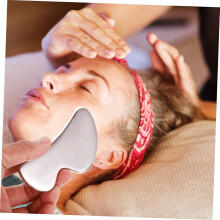 Grattoir facial en acier inoxydable Gua Sha, appareil de beauté, rouleau de massage pour le visage