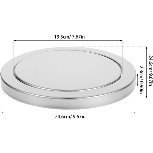 Stainless Steel round Garbage Bin Cover with Swing Flap Lid, Embedded Installation 1
