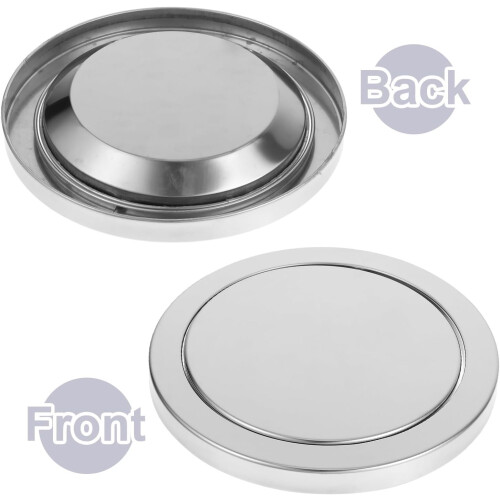 Stainless Steel round Garbage Bin Cover with Swing Flap Lid, Embedded Installation 2