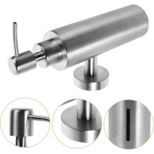 Stainless Steel Wall Mounted Soap Dispenser Manual Liquid Soap Pump Refillable Metal Dispenser Bottle