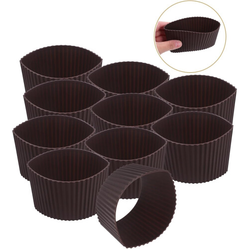 10 buc silicon cafea cană manșon protector capac conic gros antiderapant