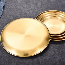 Pasta de aço inoxidável dourado que serve a bandeja laba a mão da superfície lisa apenas adequada
