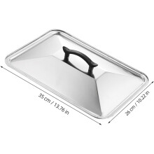 Edelstahl-Topfschutzdeckel, Spritzschutz, silberfarben, elegante Textur, schlicht