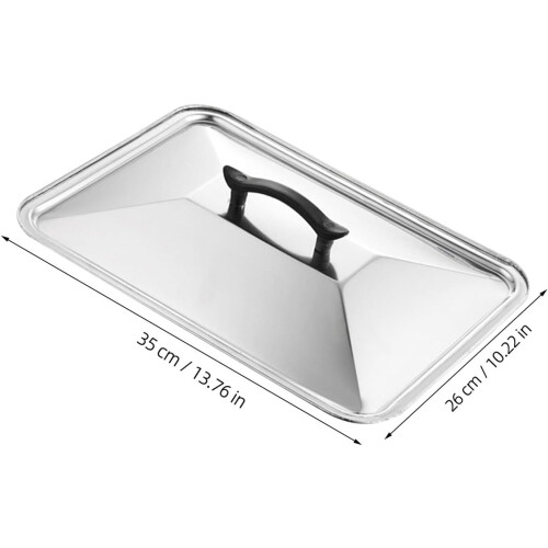 Edelstahl-Topfschutzdeckel, Spritzschutz, silberfarben, elegante Textur, schlicht