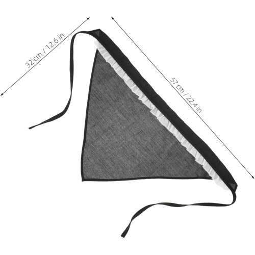 lenço de renda com faixa de gravata ajustável lenço de cabeça de cozinha elegante 1